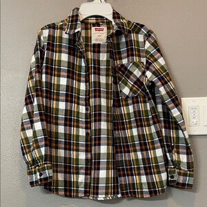 The Levi's Plaid Flannel Pocket Shirt boys